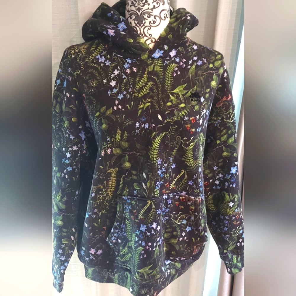 Like New Unisex Roots Botanicals Print Pattern Hoodie